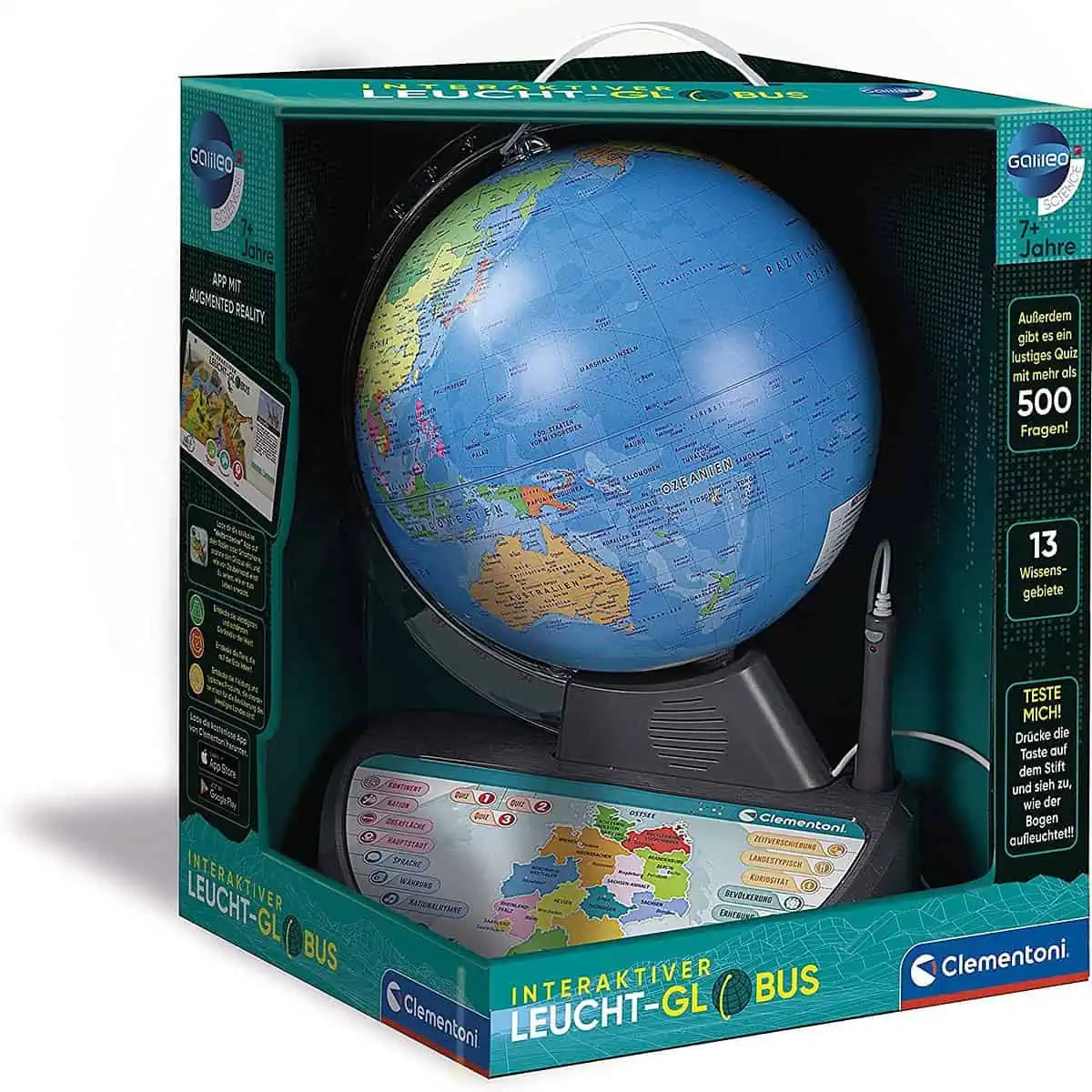 Clementoni 59183 Galileo Science – Interaktiver Leucht-Globus, sprechende Weltkugel mit Fragen & Fakten für 55,29 € inkl. Versand (statt 79,99 €)