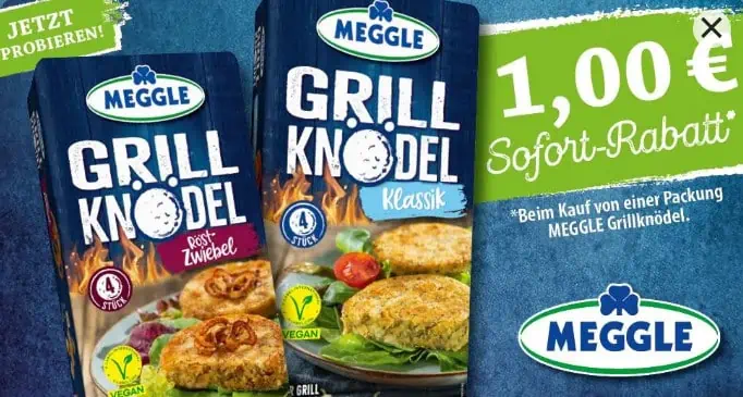 Meggle Grillknödel mit 1 € Sofortrabatt [Couponplatz]