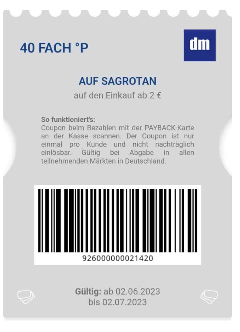 Dm 40-Fach Payback Punkte Auf Sagrotan Produkte