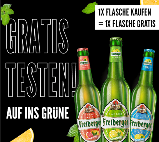 (2 für 1 Aktion) 1 Freiberger Mix-Bier kaufen und 1 Gratis bekommen