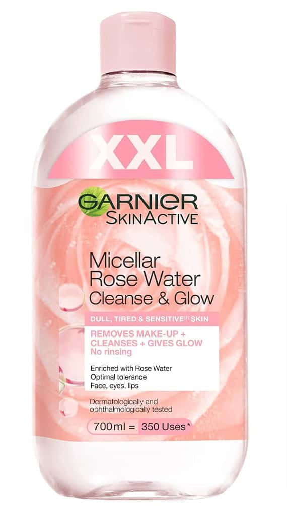 Garnier Mizellenwasser Xl Mit Rosenwasser, Für Müde &Amp; Empfindliche Haut, Entfernt Make Up &Amp; Bringt H