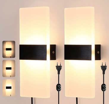 Glighone Stück Wandleuchte Innen W LED Wandlampe Acryl Wandbeleuchtung Modern für Wohnzimmer Sch