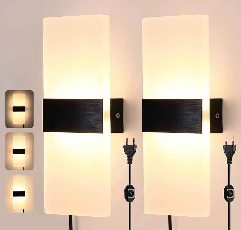 Glighone 2 Stück Wandleuchte Innen 12W LED für 12,49 € inkl. Prime-Versand (statt 20,99 €)