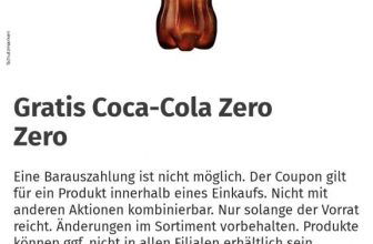 Gratis Coca Cola Zero Zero