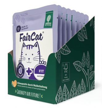 Green Petfood FairCat Fit ( x g), getreidefreis Katzenfutter für Outdoor Katzen, Katzennassfutte