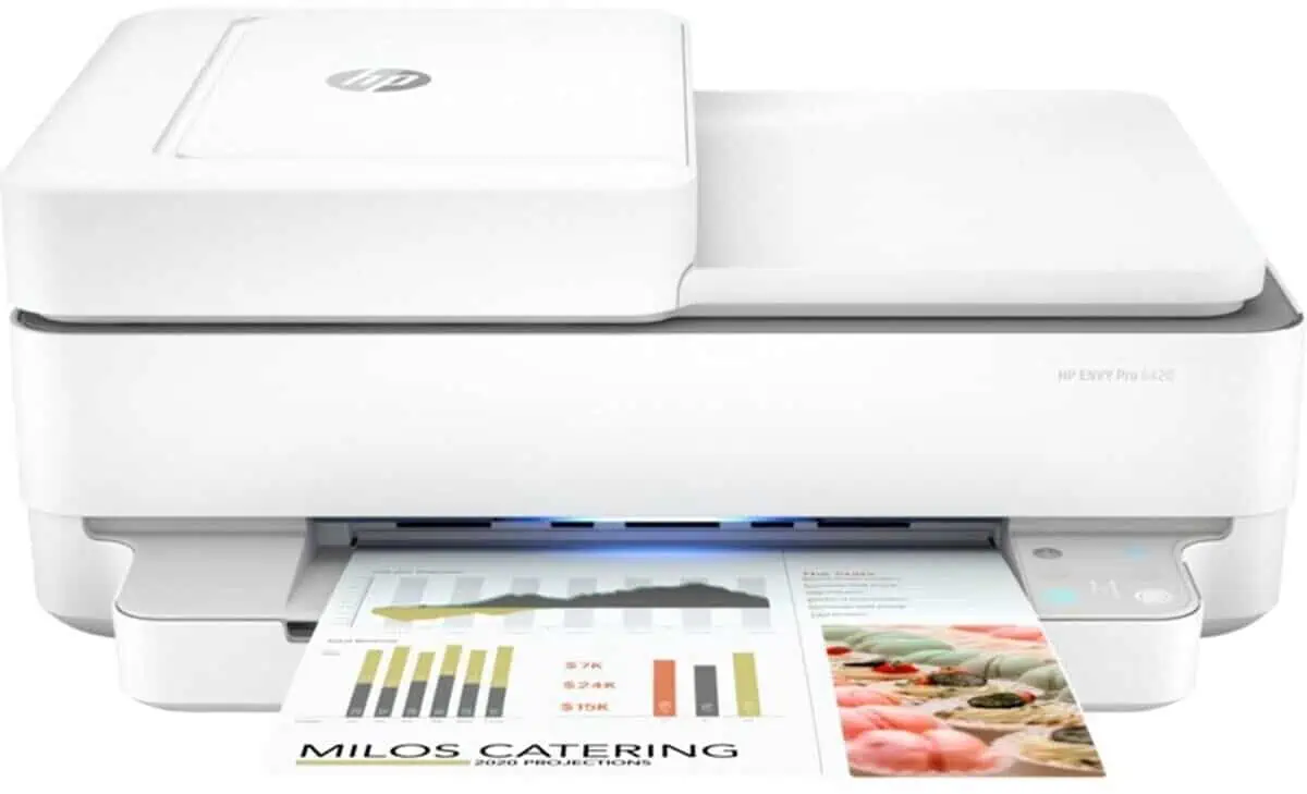 HP Envy Pro 6420e Tintenstrahl-Multifunktionsdrucker (monochrom, 10/7 S/min, 100 Blatt + 35 Blatt ADF, WLAN, inkl. 6 Monate Instant Ink) für 69,90 € inkl. Versand (statt 86,78 €)