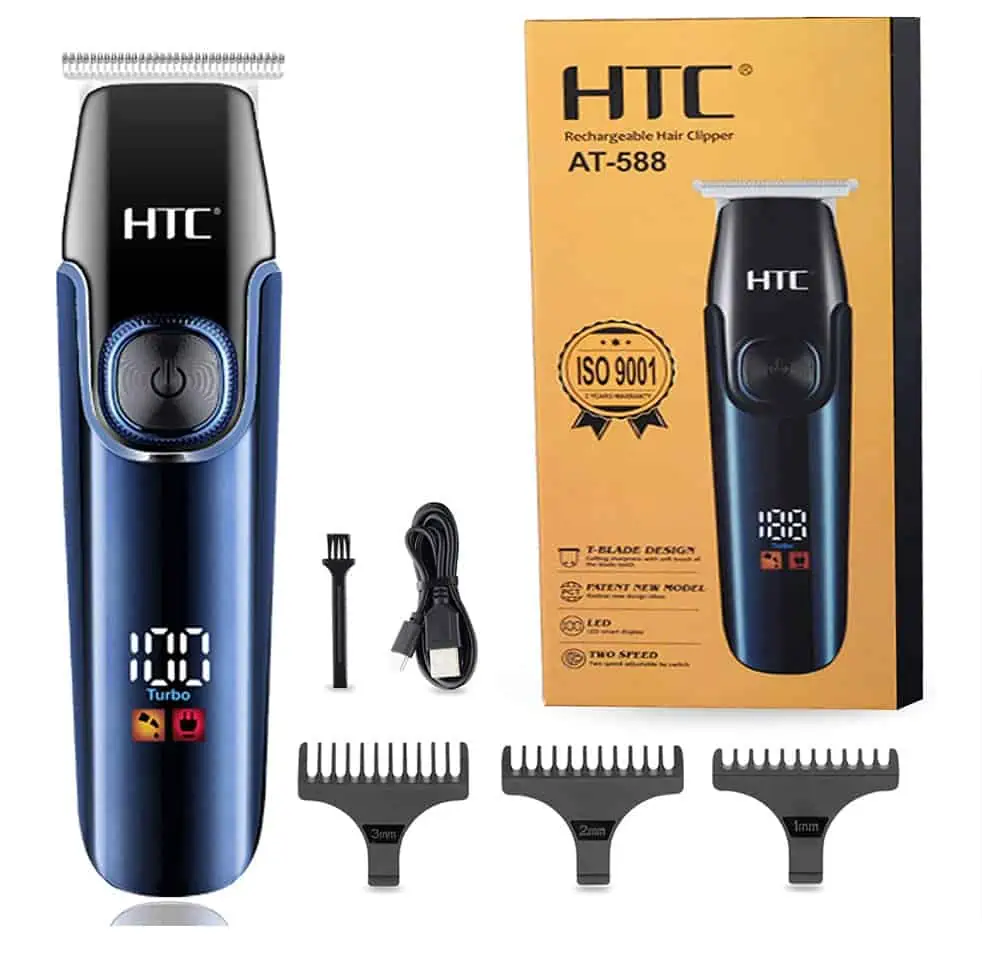 HTC Haarschneidemaschine Herren AT588 (Blau) für 12,70 € inkl. Prime-Versand (statt 25,41 €)