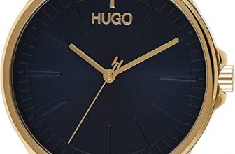 HUGO Analog Quarzuhr für Herren mit Braunes Lederarmband ()