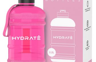 HYDRATE Liter Wasserflasche – jetzt mit Easy Drink Cap – langlebig und extra stark – BPA frei