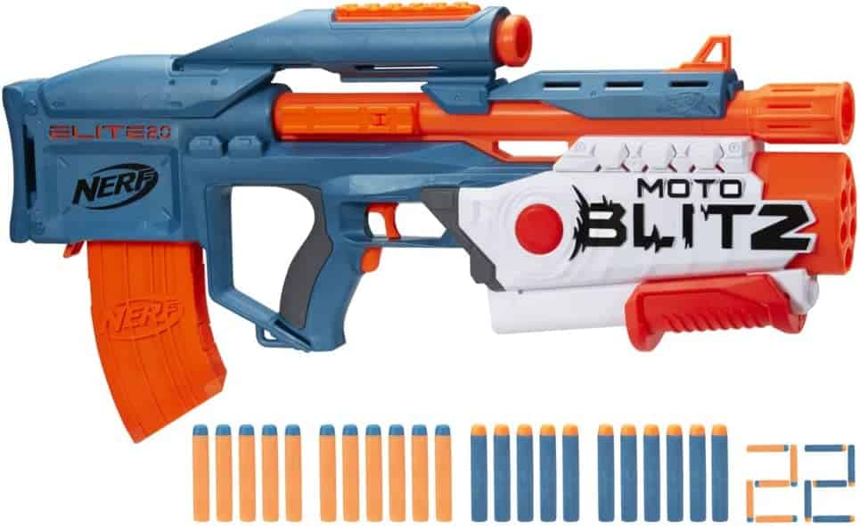 Hasbro Elite . Motoblitz Blaster Cs ( Darts Motorisiert, Airblitz Darts Auf Einmal)