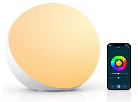 Hifree Smart LED Tischlampe, Nachttischlampe Touch Dimmbar funktioniert mit Alexa und Google Assista