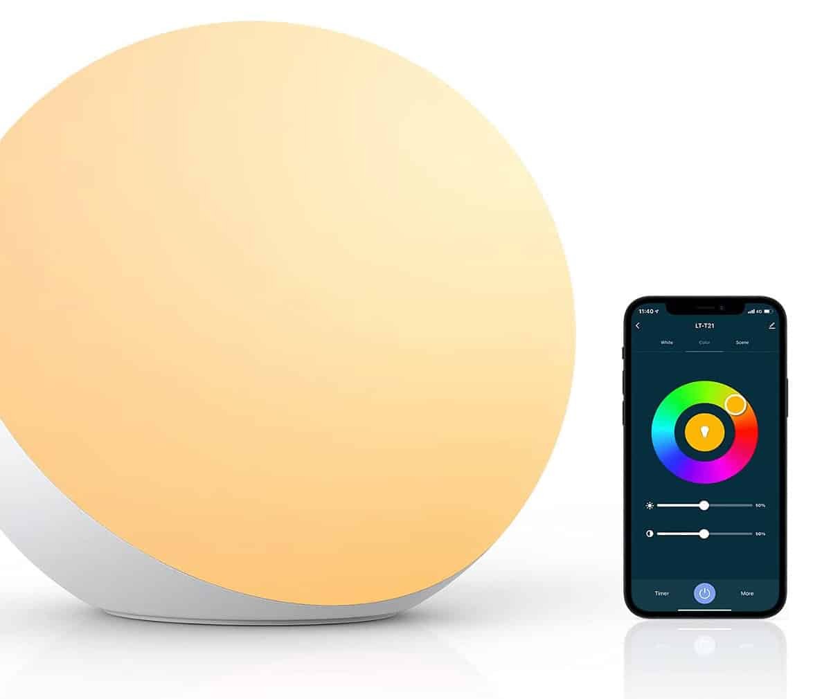 Hifree Smart Led Tischlampe, Nachttischlampe Touch Dimmbar Funktioniert Mit Alexa Und Google Assista