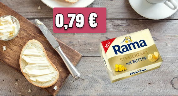 Rama Butter für 0,79 € [Marktguru + REWE]