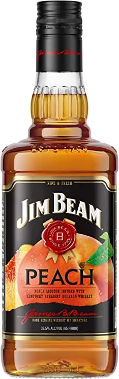 Jim Beam Peach – Kentucky Straight Bourbon Whiskey (32,5%, 0.7 l) ab 11,39 € inkl. Prime-Versand