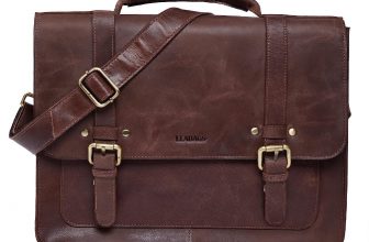 LEABAGS Leder Aktentasche Herren Damen I Echtleder Laptoptasche bis Zoll I Umhängetasche