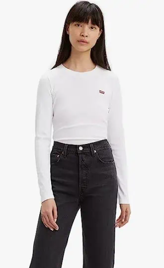 Levi’s Damen Longsleeve Baby Tee T-Shirt (Gr. XXS-XXL) für 12,99 € inkl. Prime-Versand (statt 25,59 €)