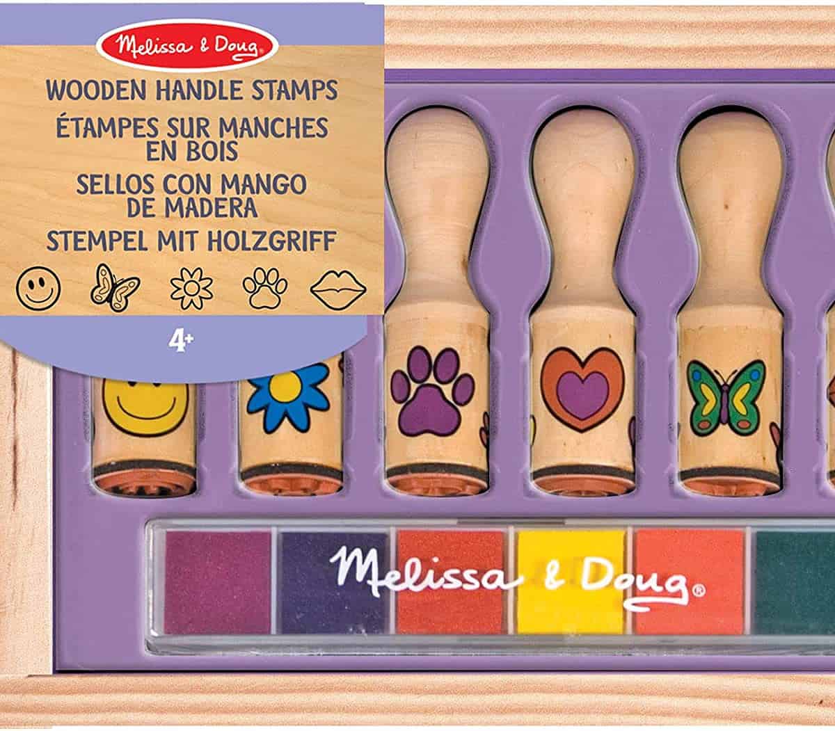 Melissa &Amp; Doug Happy Handles Stempelset Aus Holz