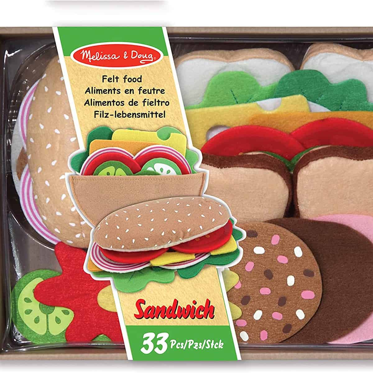 Melissa &Amp; Doug Felt Food Sandwichset Fantasiespiel