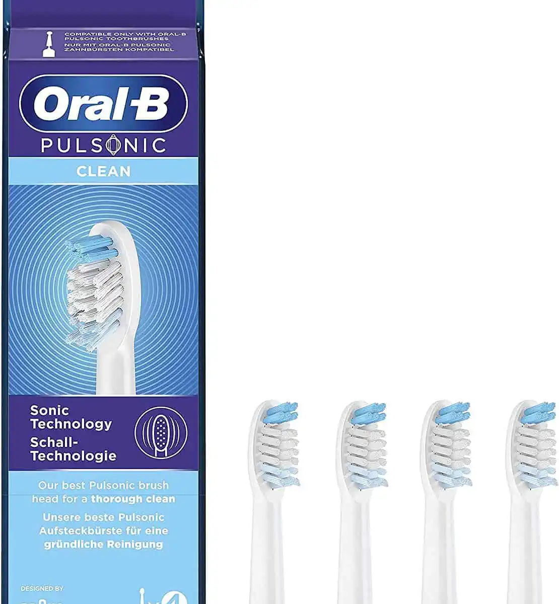 Oral-B Pulsonic Clean Aufsteckbürsten für Schallzahnbürsten 4er-Pack – ab 12,30 € inkl. Prime-Versand [Spar-Abo] statt 17,58 €
