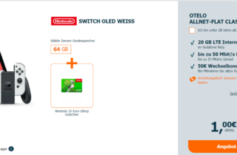 Otelo Allnet Flat GB LTE Vodafone + Nintendo Switch OLED + Nintendo Euro eShop Geschenkgutschein