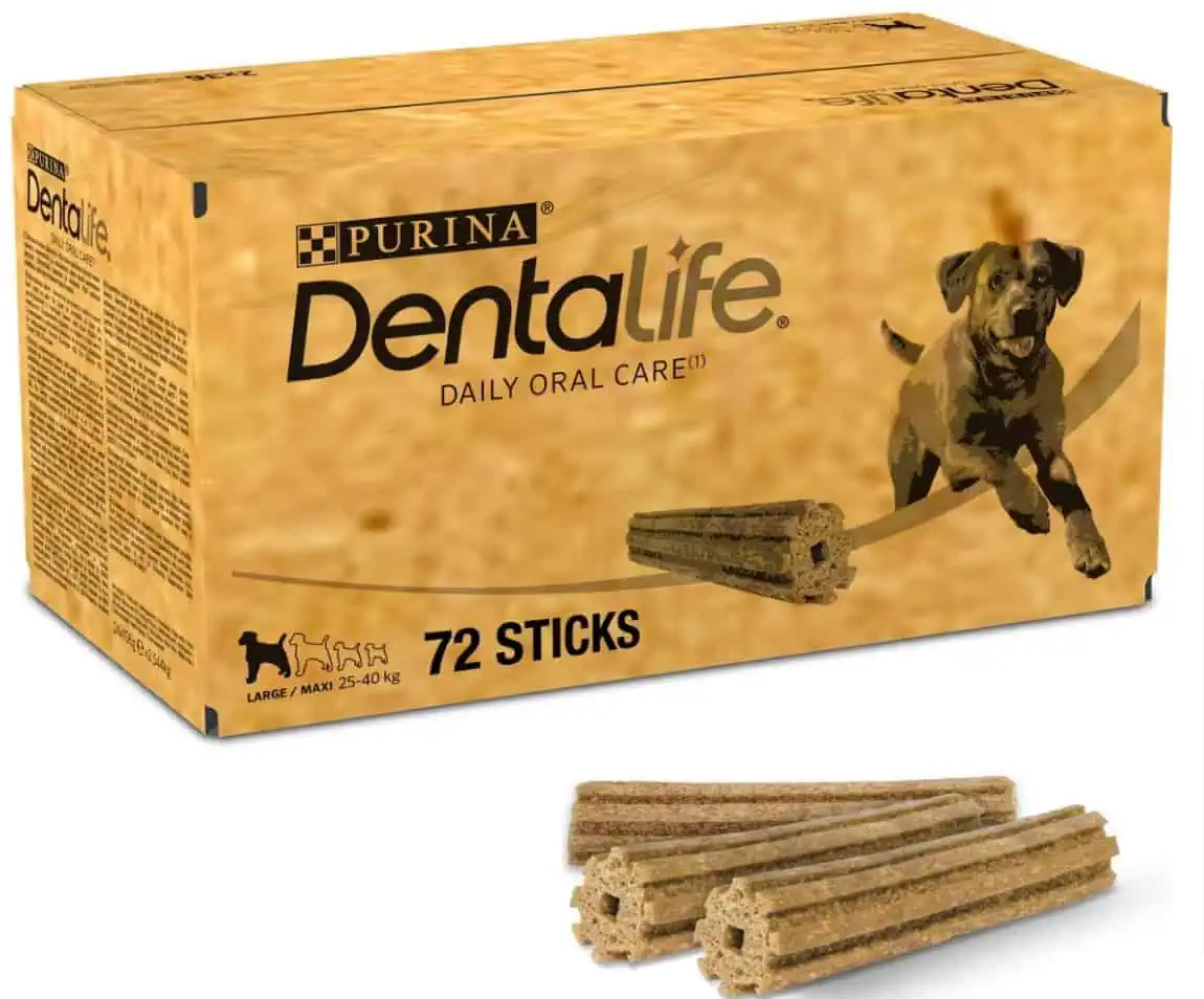 PURINA DENTALIFE Maxi Hunde-Zahnpflege-Snacks Huhn, große Hunde, 72 Sticks ab 13,70 € inkl. Prime-Versand (statt 21,48 €)