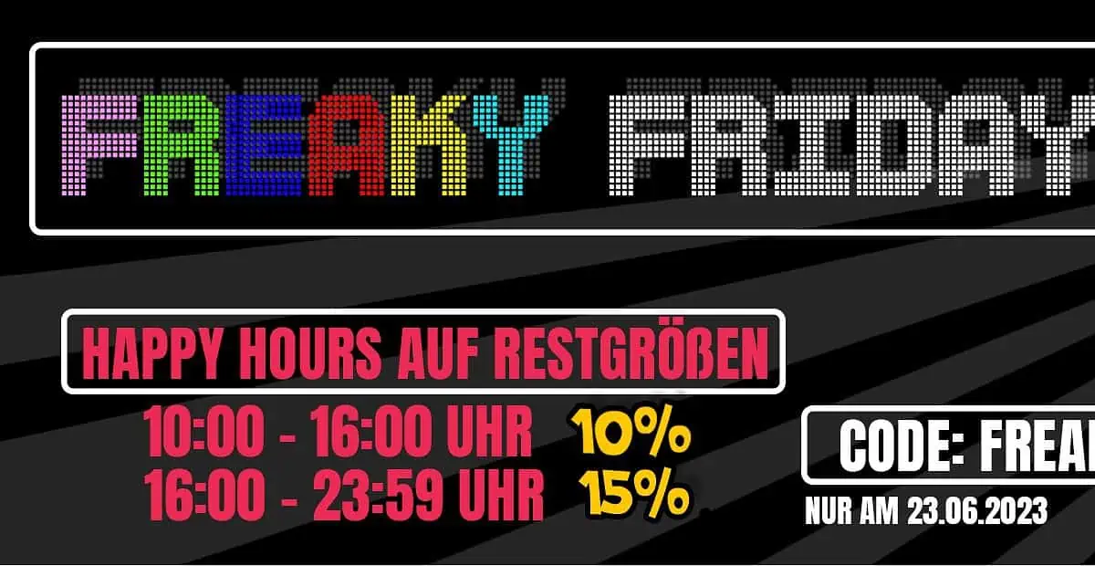 Picksport Freaky Friday: Bis zu 15 % Extra-Rabatt auf Restgrößen