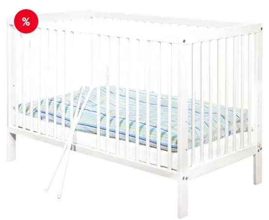 Pinolino® Babybett Lenny,  Massivholz, 3-fach höhenverstellbar (60×120) ab 40,83 € inkl. Versand (OttoUp) statt 94,99 €