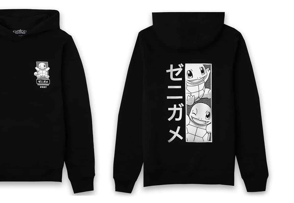 Pokemon Schiggy Unisex Hoodie In Schwarz