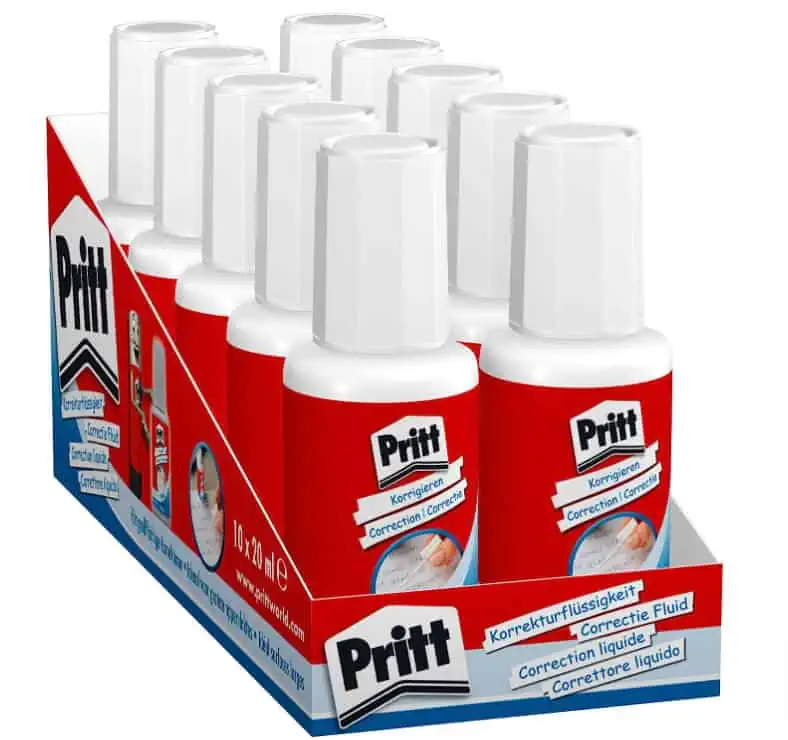 Pritt GCA3D Correction Fluid, 10-er Pack Flüssig-Korrekturmittel für 7,70 € inkl. Versand (statt 12,00 €)