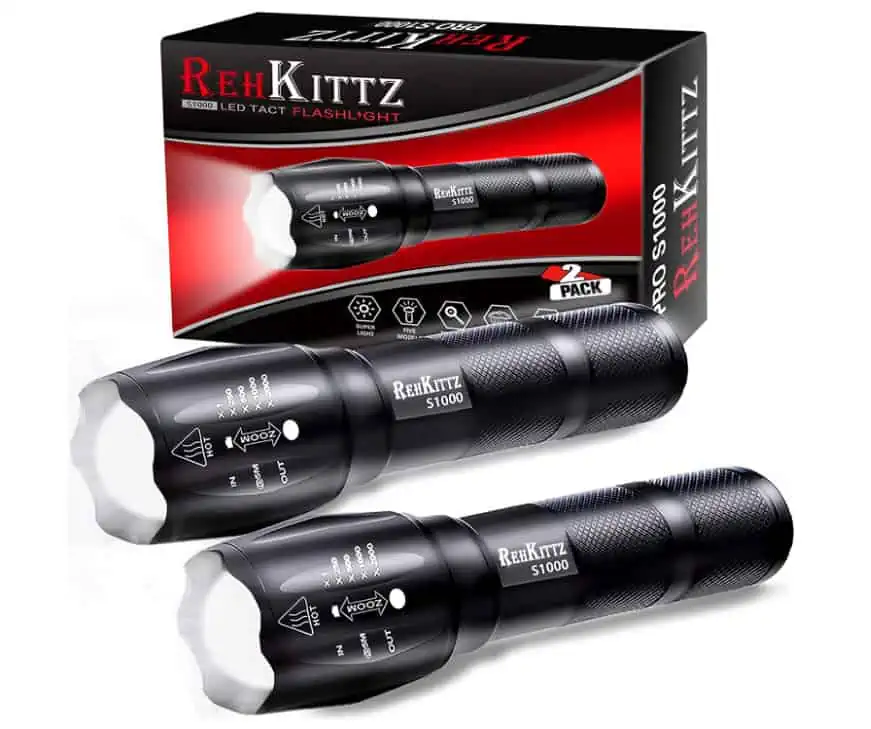 REHKITTZ Taschenlampe, Extrem Hell Tragbare Handlampe 2 Stück für 5,99€ inkl. Prime-Versand