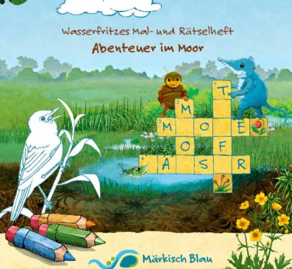 Gratis: Wasserfritzes Mal- und Rätselheft – Abenteuer im Moor [Versand erfolgt nur brandenburgweit]