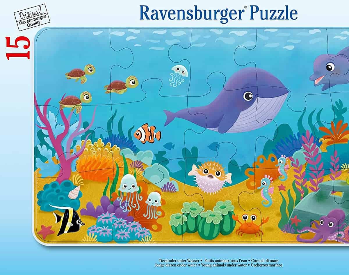 Ravensburger Kinderpuzzle Tierkinder Unter Wasser ( Teile)
