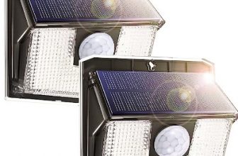 2er Pack SNOILITE Solarlampen mit 140 LEDs und Bewegungsmelder