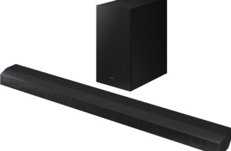 Samsung Soundbar HW B (. Kanal, W, HDMI ARC, BT, USB, Kabelloser Subwoofer, Fernbedienung)