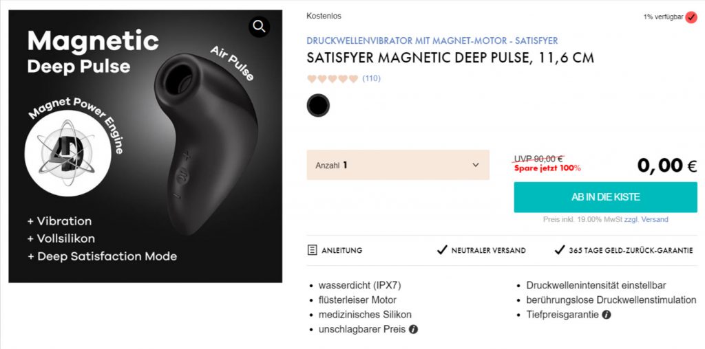 Satisfyer Magnetic Deep Pulse Druckwellenvibrator