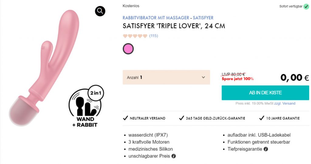 Satisfyer Triple Lover Rabbitvibrator Mit Massager