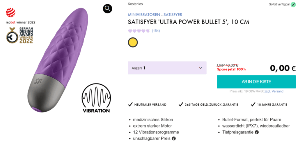 Satisfyer Ultra Power Bullet 5 Minivibrator