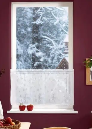 Scheibengardine Lumi, my home, Stangendurchzug (1 St), transparent, Wirkware, Weihnachtsgardinen 120 cm x 30 cm ab 0,94 € inkl. Versand (OttoUp)