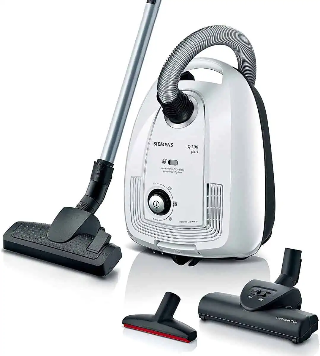 Siemens VSP3T212 Bodenstaubsauger (weiß-schwarz, 900 W, mit Beutel, inkl. Turbobürste, Fugendüse und XXL-Polsterdüse) für 102,94 € inkl. Versand (statt 149,90 €)