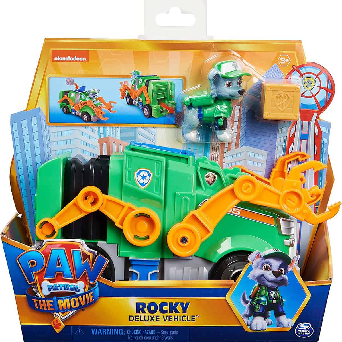 Spin Master Paw Patrol Rockys Deluxe Basis Fahrzeug Aus Dem Kinofilm Mit Hundefigur