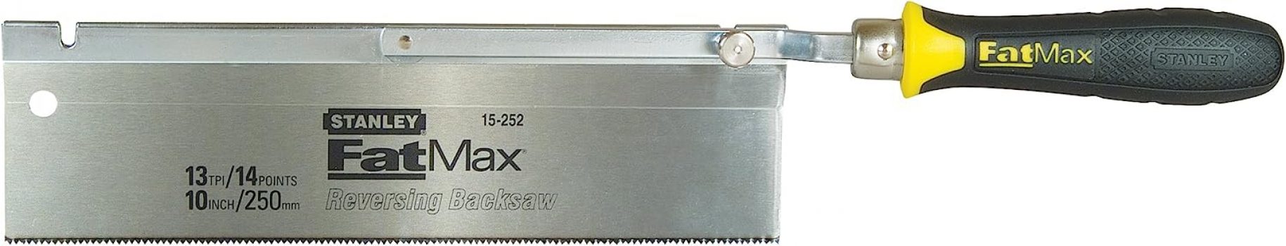 Stanley FatMax Feinsäge (umlegbar, extra breites Blatt, Rücken stahlverstärkt, ergonomischer Handgriff)