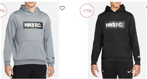 NIKE F.C. Libero Hoodies in Schwarz oder Grau, verschiedene Größen für 20,94 € inkl. Versand