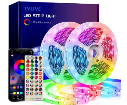 TVLIVE LED Strip m RGB LED Streifen mit Fernbedienung App Steuerung Led