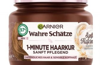 Wahre Schätze Feuchtigkeitsspendende Minute Haarkur für sensible Kopfhaut, Mit Reiscreme und Bio H