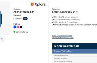 XPlora X Nano SIM Kinder Smartwatch + Telekom Smart Connect S MB LT