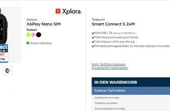 XPlora XPlay Nano eSIM Kinder Smartwatch + Telekom Smart Connect S , GB