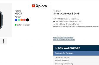 XPlora XGO Kinder Smartwatch + Telekom Smart Connect S MB LTE