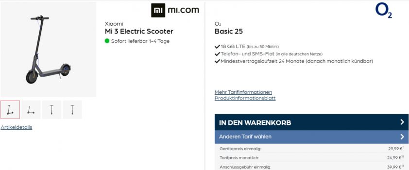 Xiaomi Mi Electric Scooter + o Basic mit GB