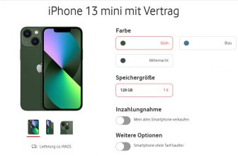 iPhone mini + Vodafone GigaMobil S mit GigaKombi GB