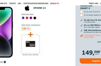 iPhone + € Amazon Gutschein + Vodafone Smart S GB G